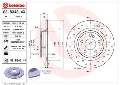 Dischi freno posteriore Mercedes-Benz (bbdc) gla (X156