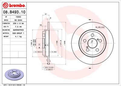 Dischi freno posteriore Toyota urban cruiser (_P1_) 07
