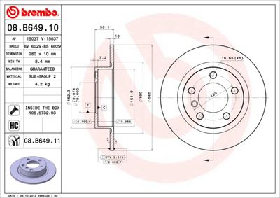 Dischi freno posteriore MINI MINI countryman (R60) 08/