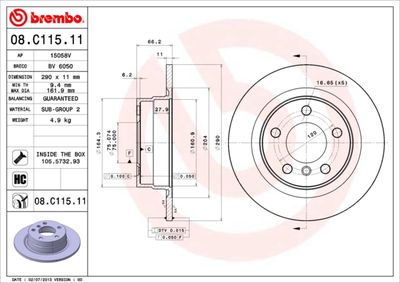Dischi freno posteriore BMW 1 (F20) 07/11-06/19 / BMW