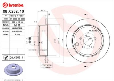 Dischi freno posteriore Subaru brz 06/12-> / Subaru fo