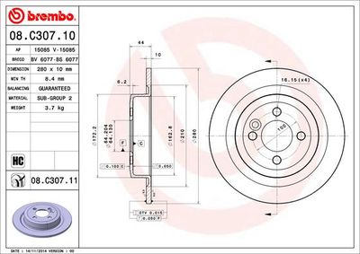 Dischi freno posteriore MINI MINI (R56) 11/05-01/14 /