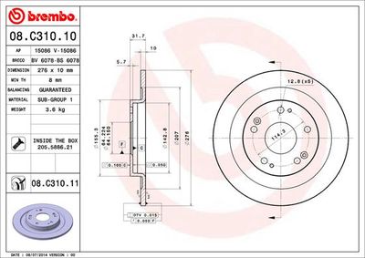 Dischi freno posteriore Honda civic IX (fk) 02/12-> /