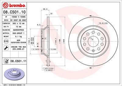 Dischi freno posteriore Audi (faw) Q3 (84B, 84g) 04/13