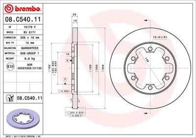 Dischi freno posteriore Ford Transit V363 bus (fad, fb