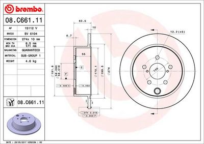 Dischi freno posteriore Subaru forester (sj_) 11/12->