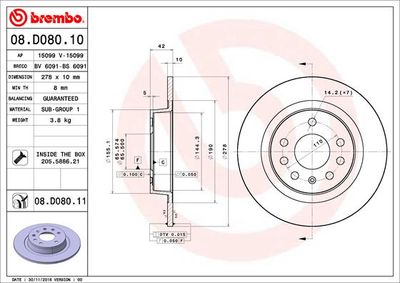 Dischi freno posteriore Opel Astra h (A04) 01/04-05/14