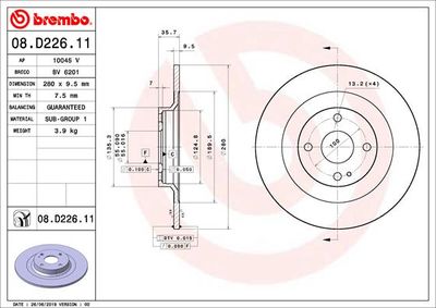 Dischi freno posteriore Abarth 124 spider (348_) 03/16