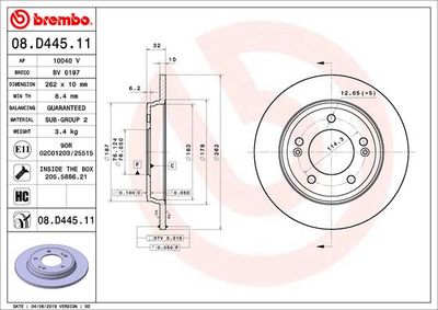 Dischi freno posteriore Hyundai elantra saloon (ad, ad