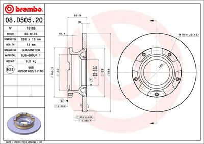 Dischi freno posteriore Ford tourneo custom V362 bus (