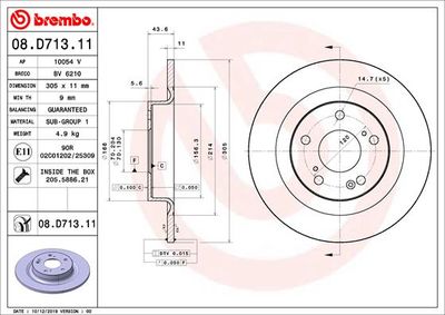 Dischi freno posteriore Honda civic X hatchback (fc_,