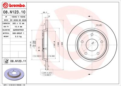 Dischi freno posteriore Chrysler grand voyager V (rt)