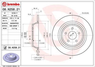 Dischi freno posteriore Ford kuga II (DM2) 05/12-> / f