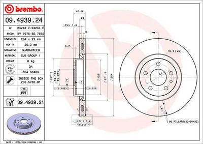 Dischi freno anteriore Alfa Romeo 147 (937_) 10/00-12