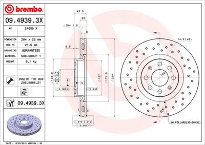 Dischi freno anteriore Fiat grande Punto (199_) 06/05