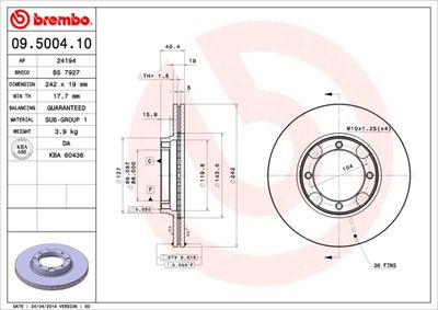 Dischi freno anteriore Hyundai accent I (X-3) 05/94-1