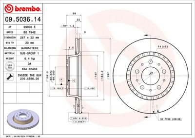 Dischi freno anteriore Volvo 740 (744) 04/83-12/92 /
