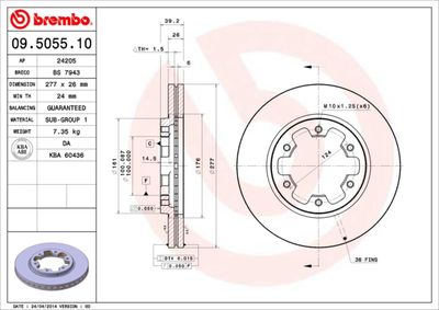 Dischi freno anteriore Ford maverick (uds, uns) 02/93