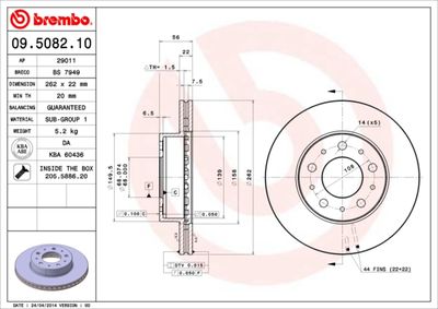 Dischi freno anteriore Volvo 740 (744) 04/83-12/92 /