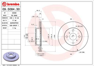 Dischi freno anteriore Toyota corolla (_E10_) 06/91-1
