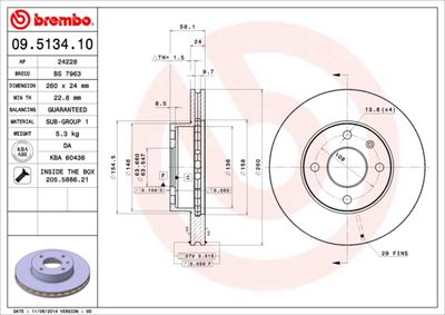 Dischi freno anteriore Ford escort III (gaa) 09/80-07