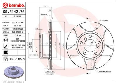 Dischi freno anteriore BMW 5 (E34) 02/87-12/95 / BMW
