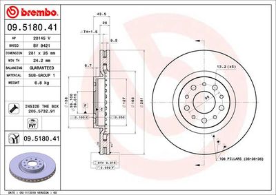 Dischi freno anteriore Fiat Tipo estate (356_) 03/16-