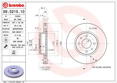 Dischi freno anteriore Alfa Romeo 164 (164_) 01/87-10