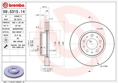 Dischi freno anteriore Volvo 740 (744) 04/83-12/92 /