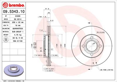 Dischi freno anteriore Audi 80 (81, 85, B2) 08/78-03/