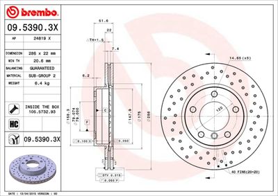 Dischi freno anteriore BMW (brilliance) 3 series (E46