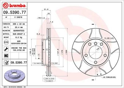 Dischi freno anteriore BMW (brilliance) 3 series (E46