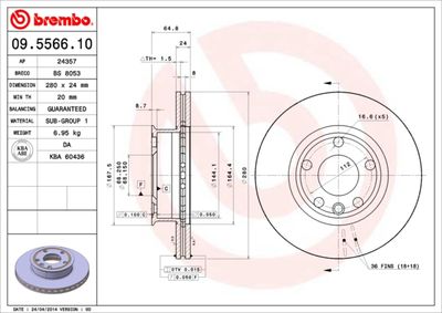 Dischi freno anteriore VW Transporter IV bus (70B, 70