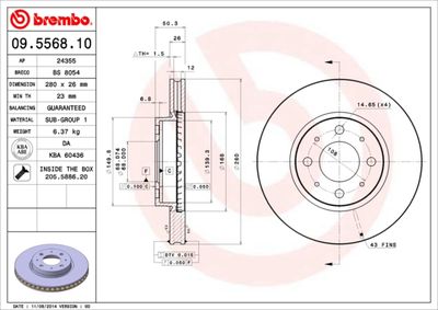 Dischi freno anteriore Volvo 850 (854) 06/91-10/97 /
