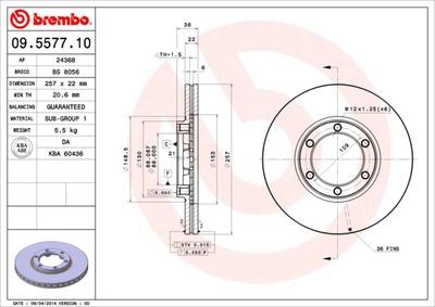 Dischi freno anteriore Isuzu campo (kb) 04/77-12/91 /