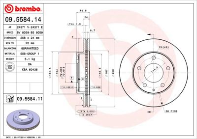 Dischi freno anteriore Ford usa probe II (ecp) 09/92-