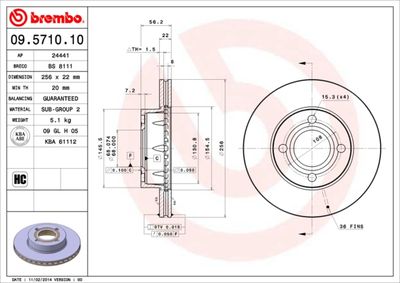 Dischi freno anteriore Audi 80 (8C2, B4) 09/91-07/95