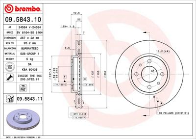Dischi freno anteriore Alfa Romeo mito (955_) 08/08->