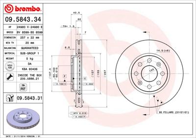 Dischi freno anteriore Fiat grande Punto (199_) 06/05