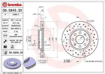 Dischi freno anteriore Fiat grande Punto (199_) 06/05