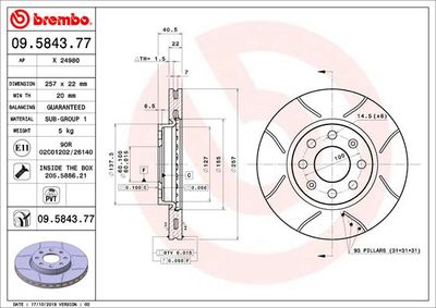 Dischi freno anteriore Fiat grande Punto (199_) 06/05