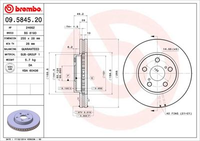 Dischi freno anteriore Toyota carina e (_T19_) 04/92-