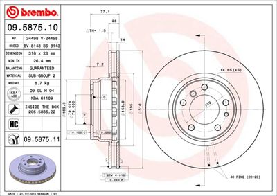 Dischi freno anteriore BMW 7 (E38) 03/94-11/01