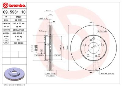 Dischi freno anteriore 200SX (S14) 10/93-12/99