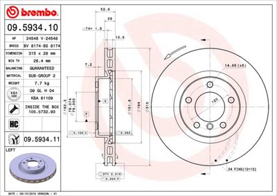 Dischi freno anteriore BMW 3 (E36) 09/90-11/98 / BMW