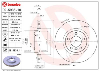 Dischi freno anteriore BMW 3 (E36) 09/90-11/98 / BMW