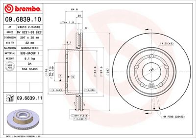 Dischi freno anteriore Land Rover range Rover II (P38