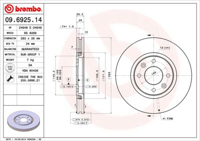Dischi freno anteriore Citroën xantia (X1_, X2_) 03/9