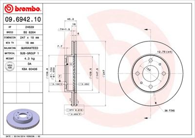 Dischi freno anteriore almera I (N15) 07/95-09