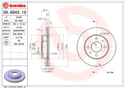 Dischi freno anteriore almera I (N15) 07/95-09
